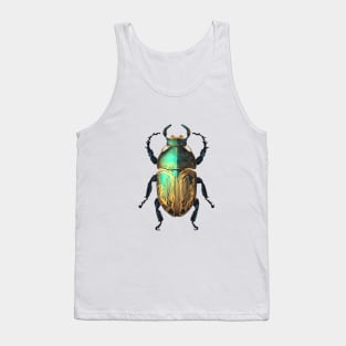 Green Scarab Beetle Tank Top